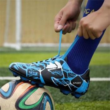 Football Shoes Football Boots Anti-slip soccer shoes for men-blue