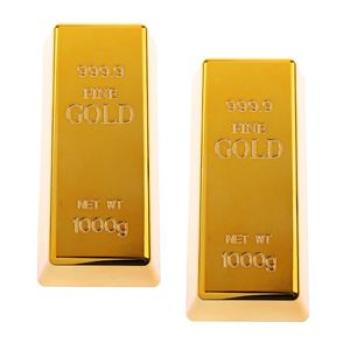 2 Pieces Paperweight Hollow Brick Fake Gold Doorstop Door