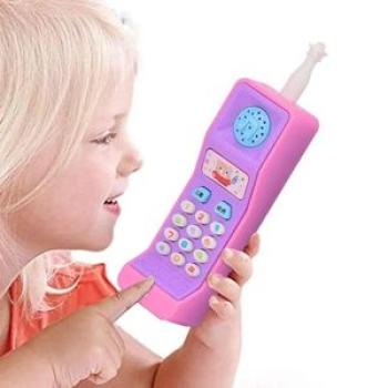 Kids Telephone Machine Cell Phone Toy Learning Machine Point Reading Machine Electric Study Electron