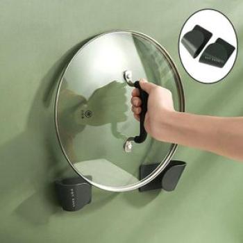 Pot Lid Holder  Self Adhesive Organizer Punch Green