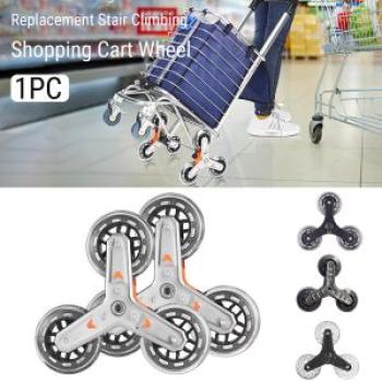 Replacement Shopping Cart Wheel Stair Climbing Barrow Laundry Trolley Tyre Apricot