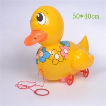 Children`s Inflatable Pulling Car Toys Creative Fun Kids Walker Pull-wire Cartoon Cute Little Animal