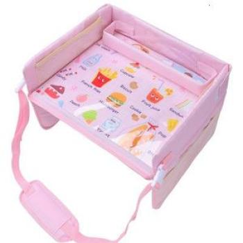Car Seat Travel Tray Safety Seat Play Table Organizer Storage Snacks Toys Cup Holder Waterproof For