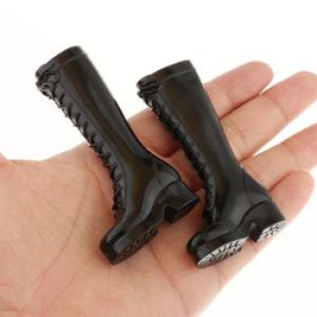 1 6 Short Dress Girl Women Dolls Shoes Black Bright Black