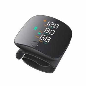 New LED Rechargeable Wrist Blood Pressure Monitor white Voice Broadcast Tonometer BP Monitor Liquid