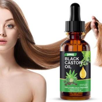 30ml Black Castor Oil For Hair Care,  Pure And Natural, Fast Absorption, Moisturizing And Smoothing