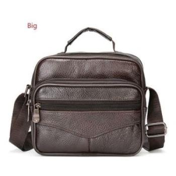 Real Cowhide Genuine Leather Messenger Bag Men Small Casual  Business Shoulder Crossbody Bag Man Hig