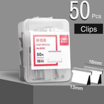 50pcs Paper Pusher Clips Set Binder Clips Paper Clamps for School Document Organizer Portable Clip S