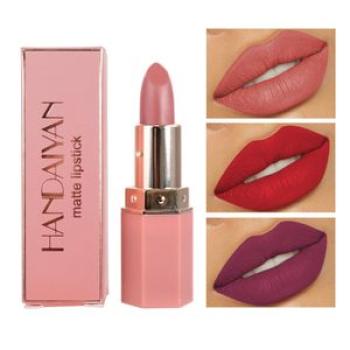 Lipstick 6 Colors Matte Finish Non-Fading No Stain on Cup Handaiyan Lasting Moisturizing and Nourish