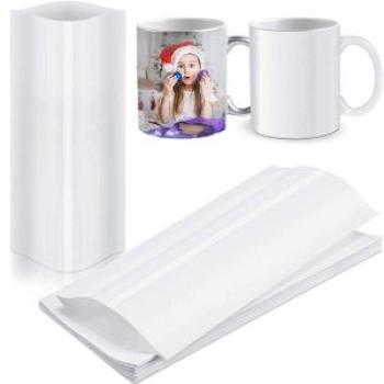 70Pcs Sublimation Shrink Wrap Film 5X10 Inch Heat Transfer Shrink Film Shrink Wrap Bags White Shrink