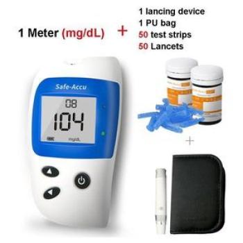 Sannuo Sinocare Safe Accu2 Blood Glucose Meter Diabetes Glucometer GLM 50100 Test Stripscets Blood S