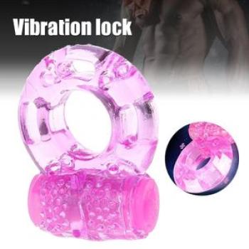 Vibration Lock Sex Products Crystal Vibrating Sleeve Sex Toys with Massage Point for Men New NO5288