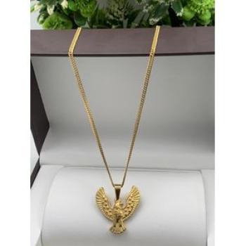 Dove Locket Pendant Necklace (Gold)