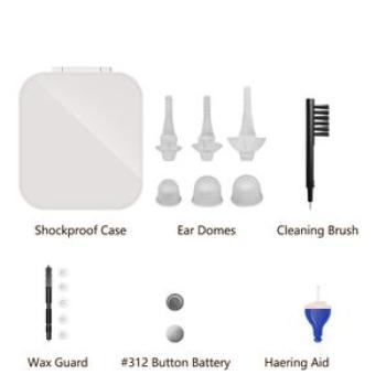 (Blue Left Ear)CIC Hearing Aids Digital Hearing Aid 2 Channels 4 Bands Adjustable Invisible Sound Am