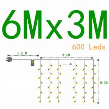 Led Icicle Curtain String Lights Fairy Christmas Lights Garland For Christmas New Year Wedding Home