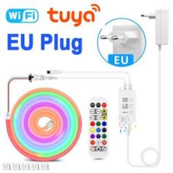For Gaming Room Rgbic Wifi Tuya Smart Lamp Led Neon Strip Alexa 24v Led Strips Waterproof Silicone P
