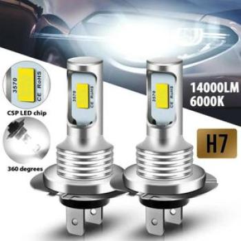 2Pcs H7 H4 Led Car Fog Bulbs H1 H8 H9 H11 9005 9006 Super Bright CSP LED Headlight DRL Lamp Kit High