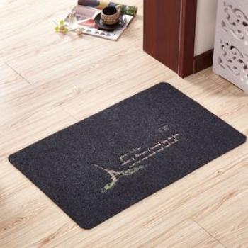 Door Floor Mat With Tower Printed - Dark Grey