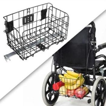 Wheelchair Rear Basket Metal Basket Folding Universal