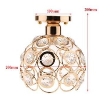 Elegant Floral Design Crystal Ceiling Cover Chandelier Pendant Lampshade For Corridor Porch Cafe Bar