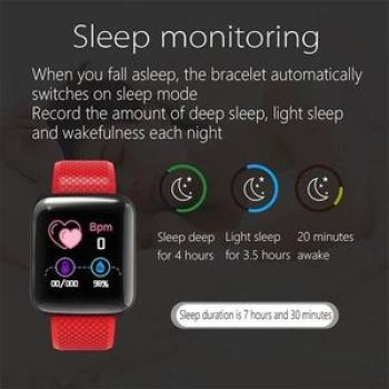 Brand new 116plus red smart watch men women sports watch for Ios Android