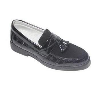Boys Oxford PU Leather Tassel Brogue Black