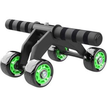 4Wheel Rebound Ab Roller for Abdominal Exercise - Black/Green