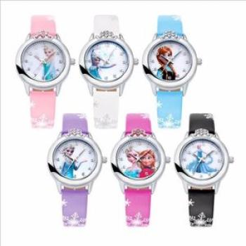 Hot Selling Cute Frozen Children`s Cartoon Watch Men`s and Women`s Primary School Student Watch Smal