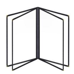 A4 Display Book Kitchen DIY 2 4 8 Pages Food Drink PU For Restaurant Corner Protection Foldable Reus