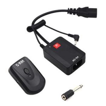 Wireless Trigger System with Transmitter Receiver 4 Channels with 3.5mm to 6.35mm Adapter for Photog