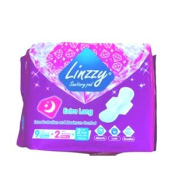 Sanitary Pad-Extra Long Protection and Maximum Comfort- 9 Pads+2 Liners-  Purple