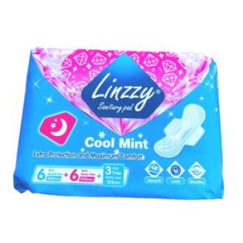 Sanitary Pad-Cool Mint  Protection and Maximum Comfort-6 Pads+6 Heavy +3 Liners-  Blue