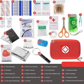 First Aid Kit Medical Emergency Equipment Survival Kit for Car Kitchen Camping Hiking