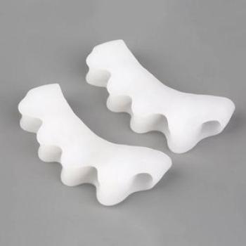 One Pair Toe Separator Spreader Correction Bunion Hallux Valgus Pain Reliefwhite