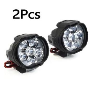 2 PCS Car Motorcycle Headlight Spot Fog Lights 6 LED High Brightness 8W Waterproof Work Lamp 12V 600