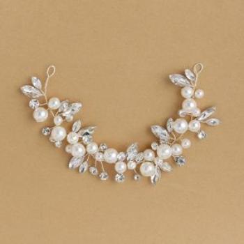 Bridal Wedding Headwear Pearl Marquise Drill Short Hair Chain Headband Headwear Wedding Accessories