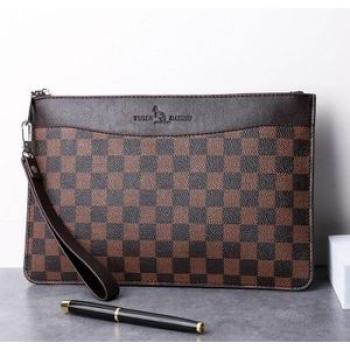 Long Wallet Bag - Brown/Grey
