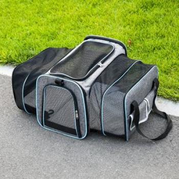Foldable Dog Carrier  Extensible Pet Cage Breathable Cat