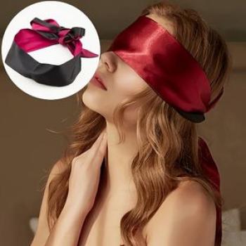 1pc satin long eye mask, eye mask cover, sleep with soft tie eye mask eye mask