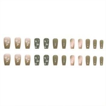 Cute Love Press on Nails Female Elegant Hand Decoration Good Gift for Female Friends,Jelly Glue Mode