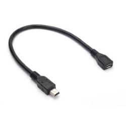 USB 2.0 Mini 5-Pin Male to Micro Female Adapter Cable 15cm,Default NO5246