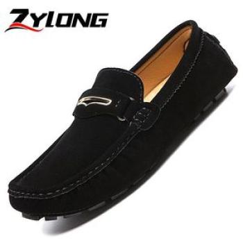 Luxury Loafers Men`s Shoes High Quality EUR Size 35-48 Unisex Suede Leather Flat Walking Shoes New S