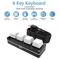Macro Keyboard 12 9 6 4 3 Keys Mechanical Keyboard Hot Swap Custom Keypad One-Handed Keypad Mini Gam