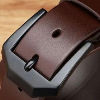 Men Leather Belt Clips Copper Needle Buckl