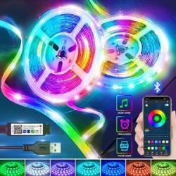 12 Light/M 5050RGB LED Strip Light  APP Remote Control For Party - 5M