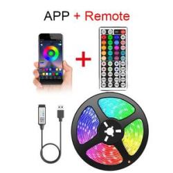 10m Rgb 5050 Led Strip Bluetooth App Control 5v Usb Led Tape Flexible Ribbon Diode Tape For Tv Backl