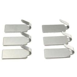 6Pcs Stainless Steel Sticky Adhesive Seamless Wall Hook Towel Clothes Hanger