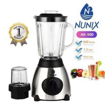 2 in 1 Glass jar Blender AK500 Powerful Blender – 1.5L