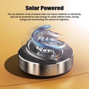 Solar Rotating Car Freshener Creative Car Aromatherapy