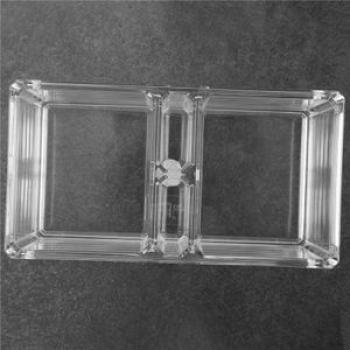 2 Lattices Clear Acrylic Tea Bags Holder Coffee Sugar Bag Boxes Acrylic Storage Organizer Case 15X8X